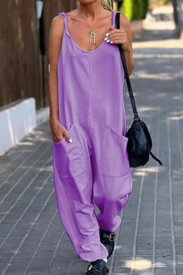 Mono playero informal con bolsillos en color liso Relaxing Bay