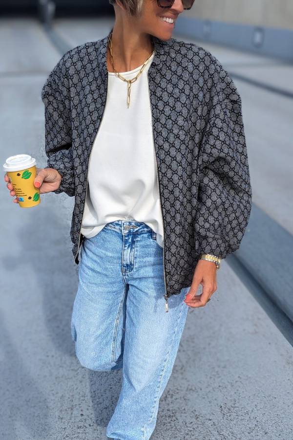 Chaqueta bomber de gran tamaño
