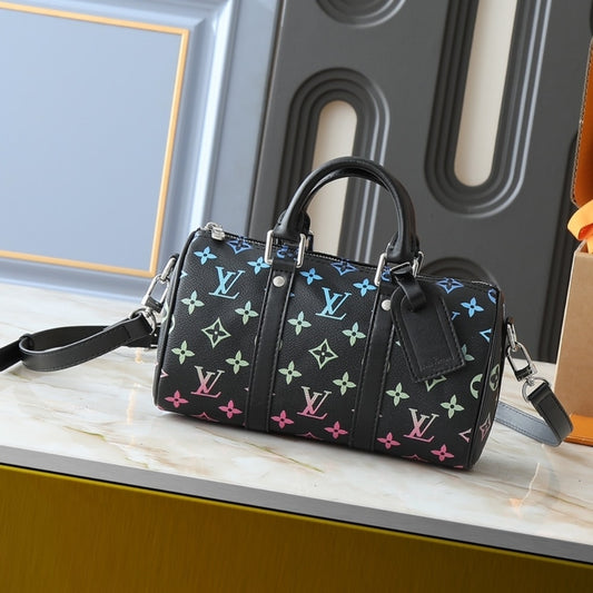 LOUIS VUITTON KEEPALL 25 GRADIENT BLACK 25CM
