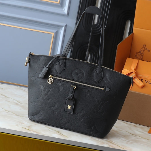 LOUIS VUITTON TRAVEL BAG MONOGRAM EMPREINTE GIANT BLACK 34CM M46357