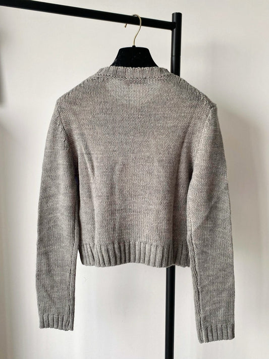 Prada 25 Crop Top Sweater Multicolor Wool 293872