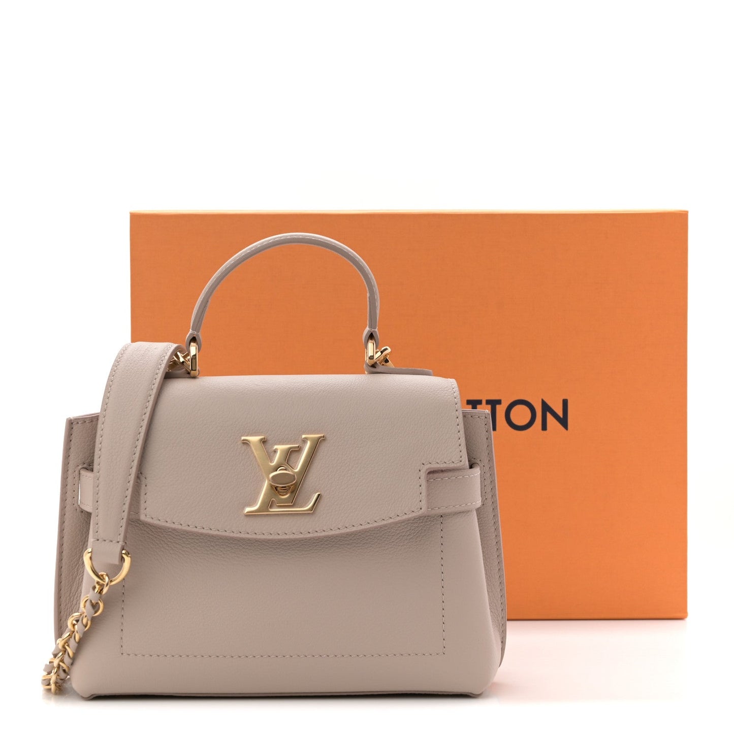Soft Calfskin Mini Lockme Ever Greige