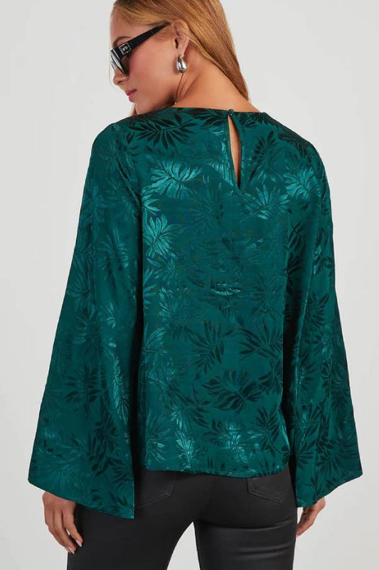 Odette Embossed Wide Sleeve Top
