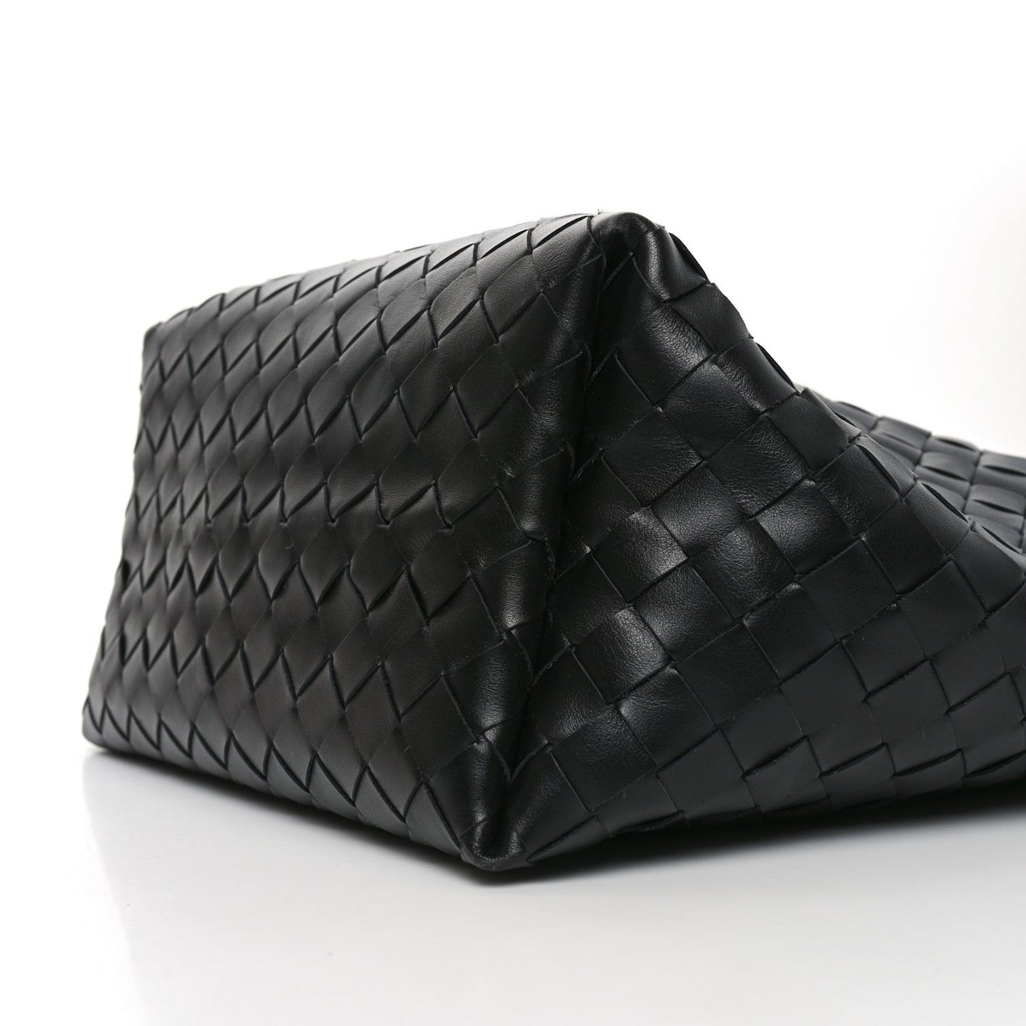 Nappa Intrecciato Biblioteca Bucket Bag Black