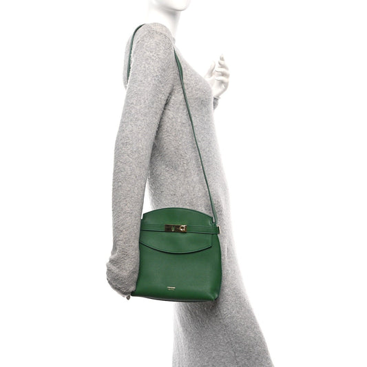 Calfskin Small Hug Messenger Bag Forest Green