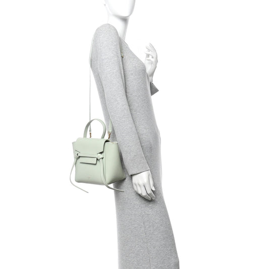 Grained Calfskin Nano Belt Bag Jade