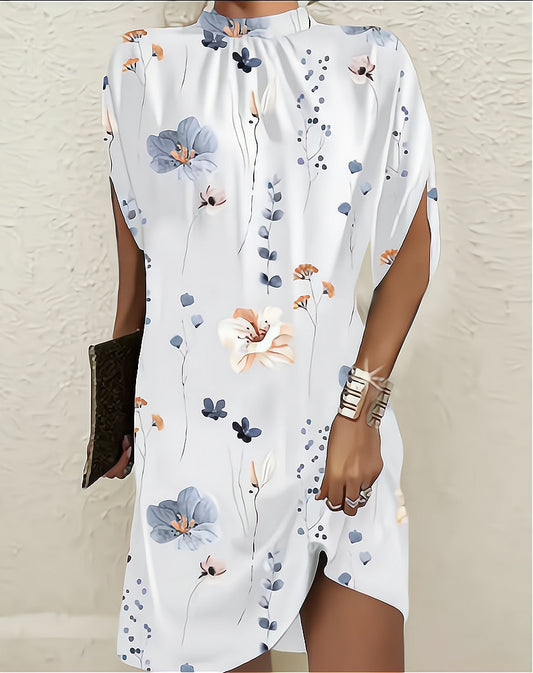 Round Neck Loose Bat Sleeve Dress