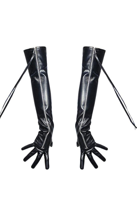 PU Leather Tassel Gloves