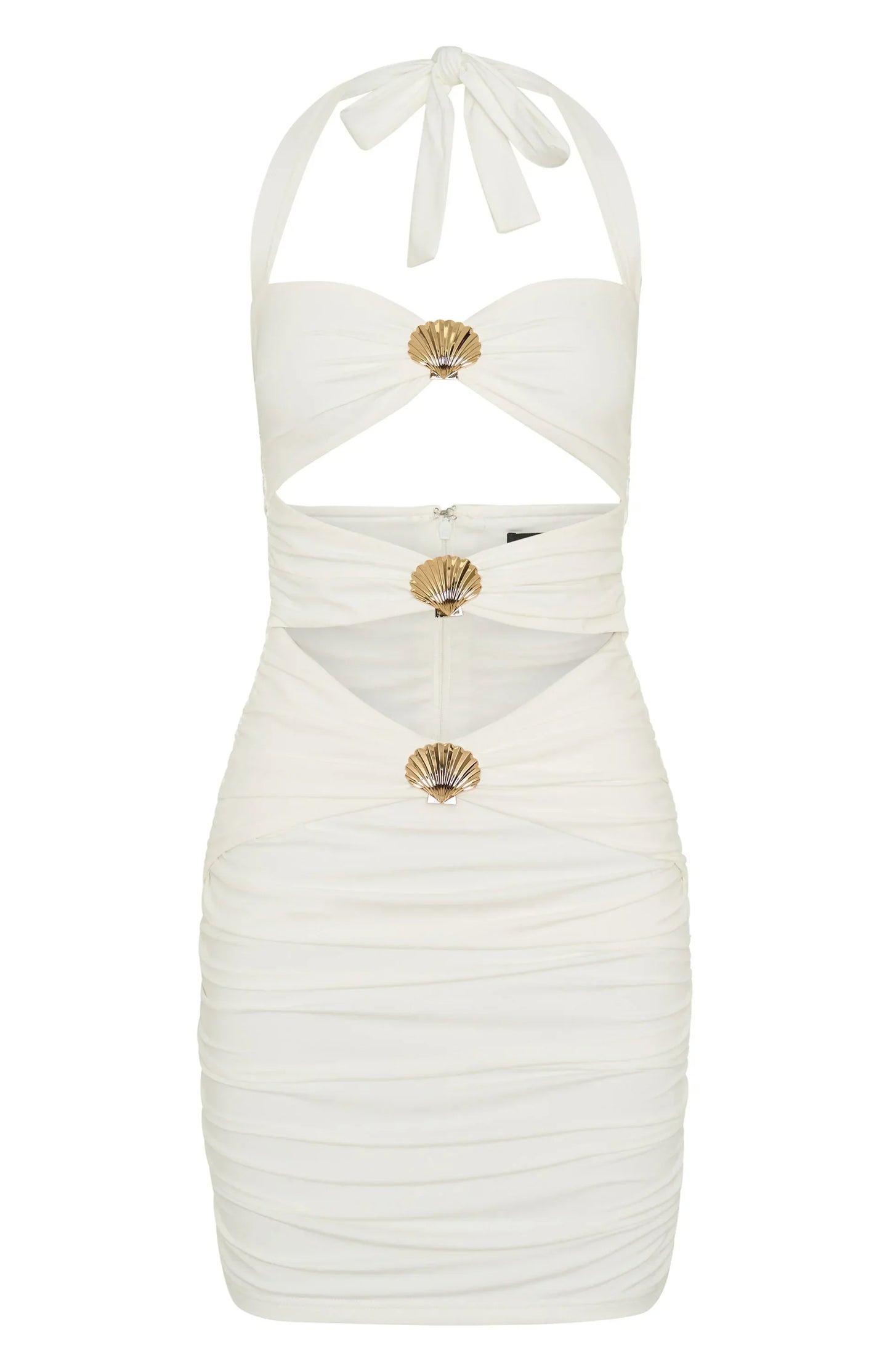 Stepping Back Mini Dress White