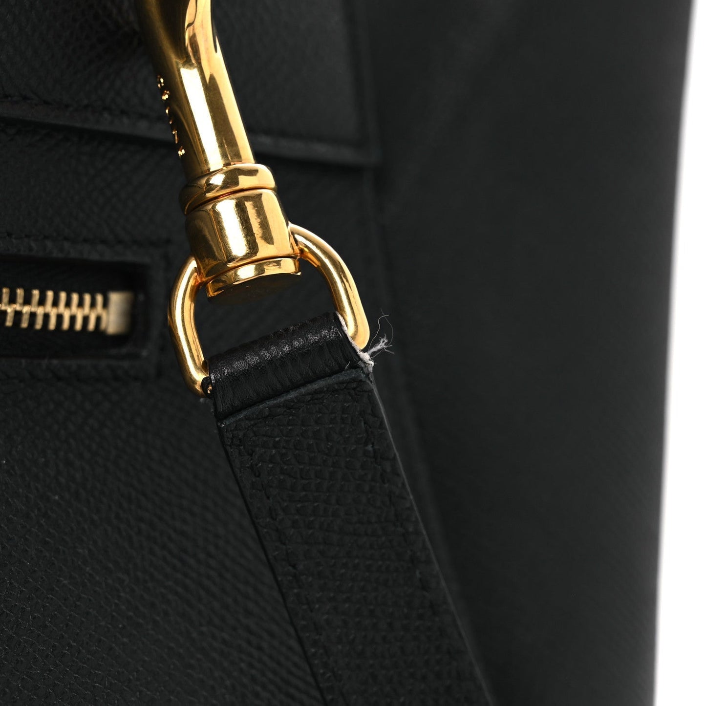 Grained Calfskin Mini Belt Bag Black