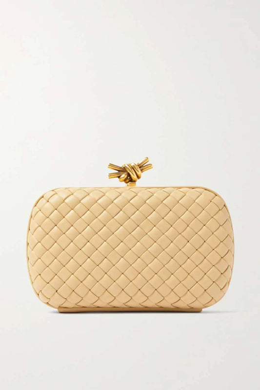 BOTTEGA VENETA Knot padded intrecciato leather clutch