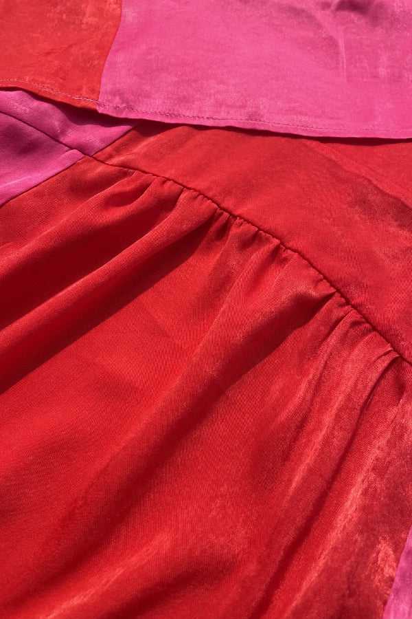 Conjunto casual de dos piezas con colores a juego de moda