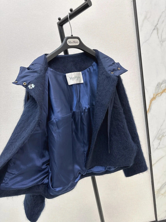 MAX MARA 25S HOODED KNIT JACKET 107
