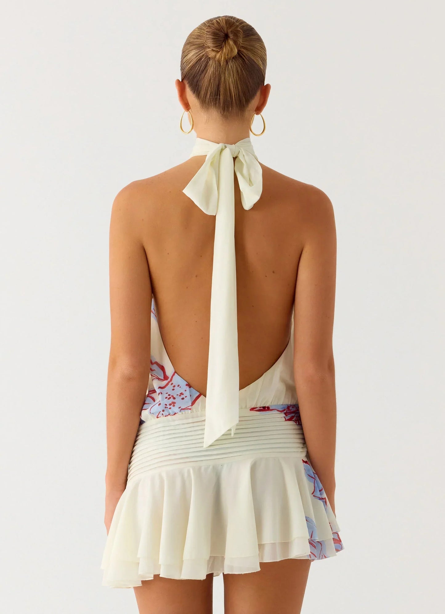 Willow Chiffon Mini Dress - Violet Blossom