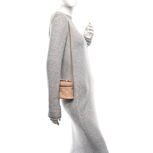 Calfskin GG Matelasse Mini Top Handle Bag Light Pink