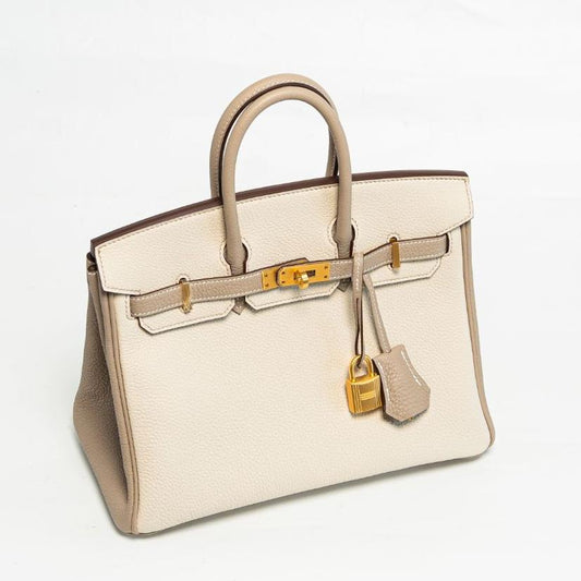 Hermès Birkin 25 HSS in Nata/Gris Tourterelle GHW
