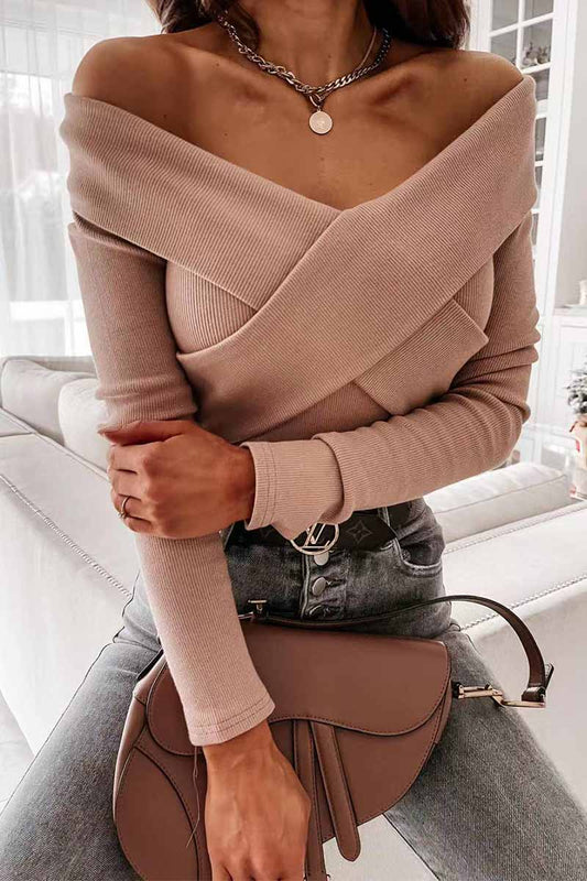 Tops sexys de rayas sin tirantes con cuello en V y lazo (3 colores)