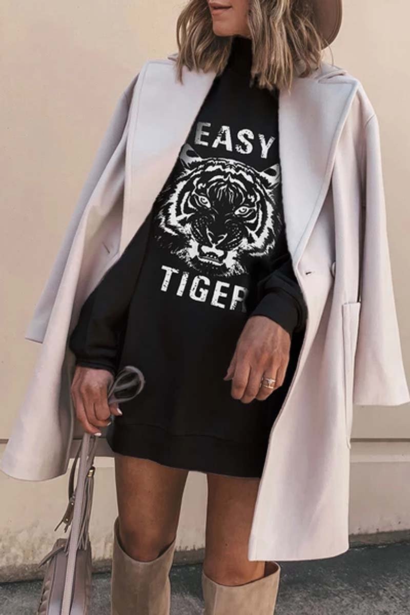 Minivestido blanco con estampado de tigre (2 colores)