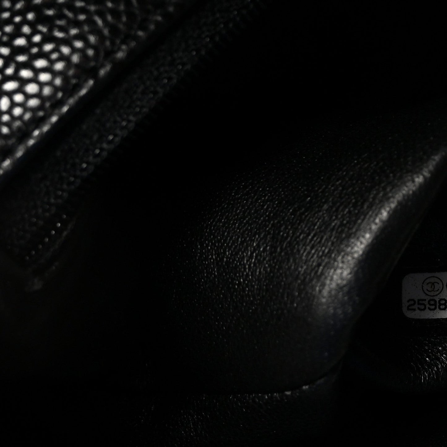 Caviar Quilted Flap Clutch Black