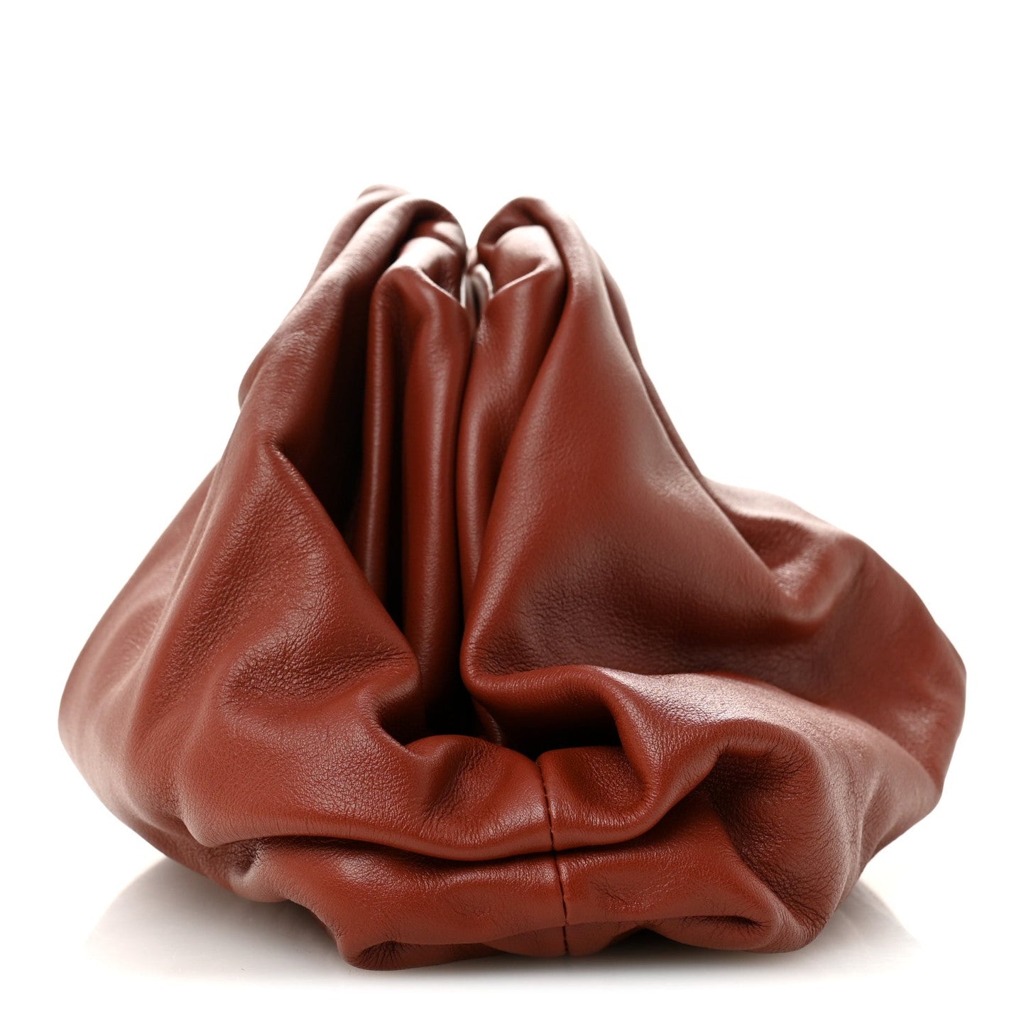 Smooth Butter Calf The Pouch Oversized Clutch Rust