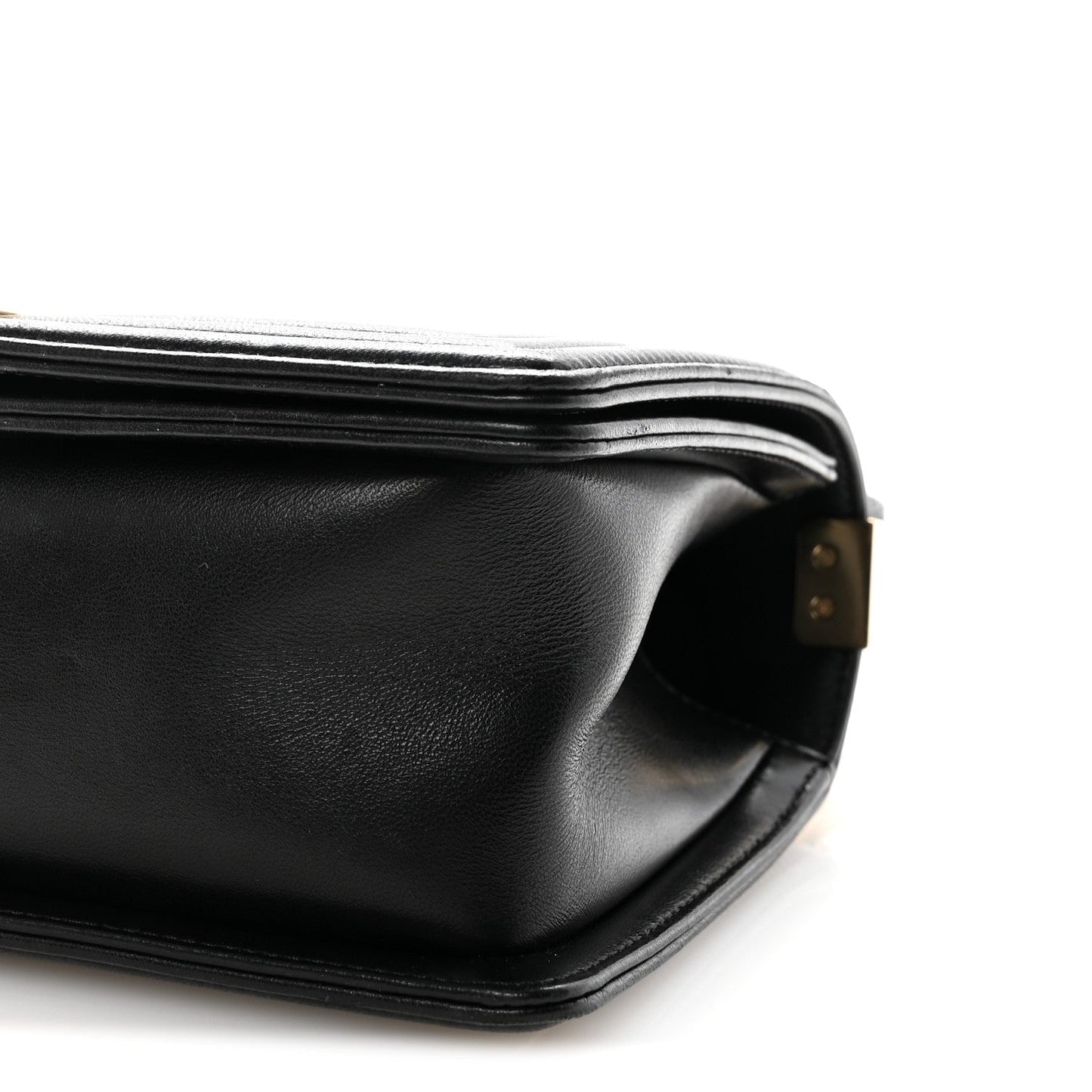 Lambskin Chain Quilted Medium Boy Flap Black