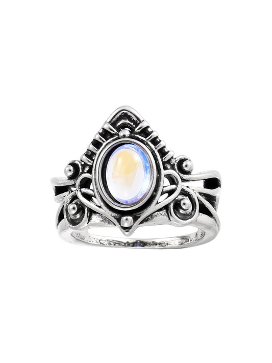 Anillo vintage de piedra lunar
