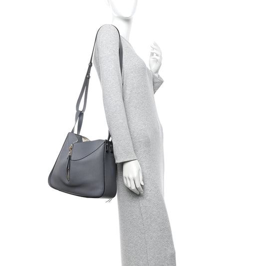Grained Calfskin Small Hammock Shoulder Bag Asphalt