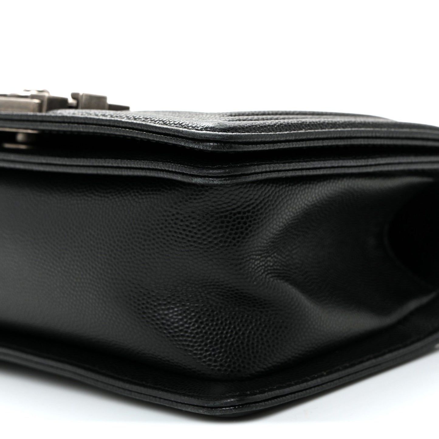 Caviar Quilted Small Boy Flap Black