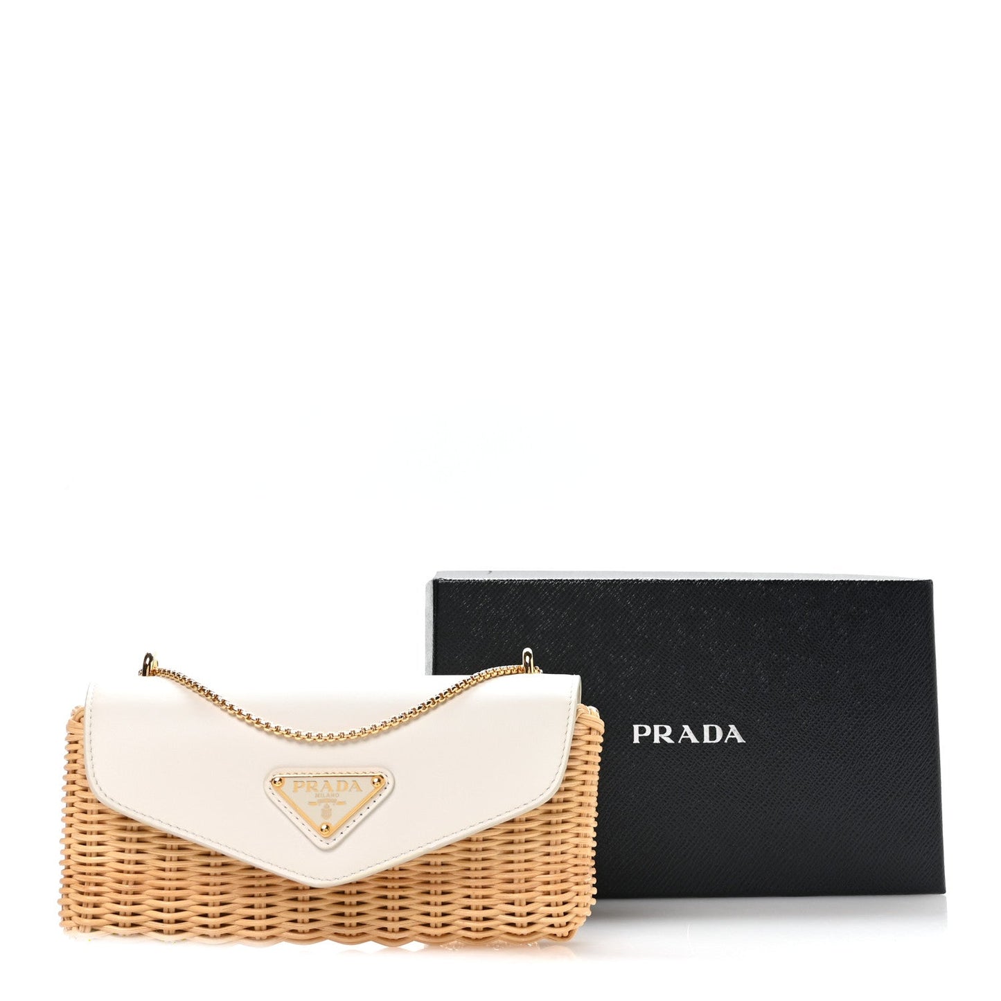 Midollino City Calfskin Mini Bag Naturale White