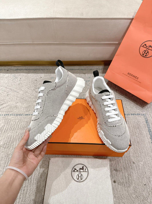 HM Bouncing Sneaker Light Grey Mix Black Canvas 581316