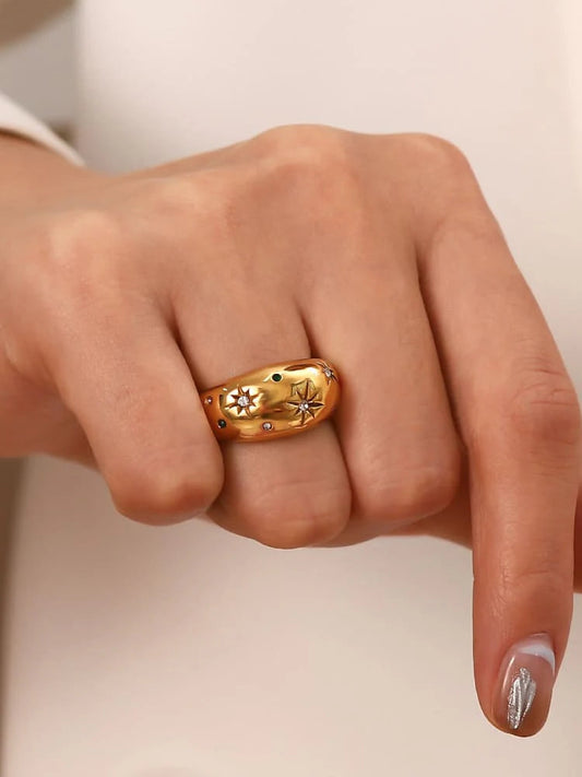 Anillo de cúpula de noche estrellada