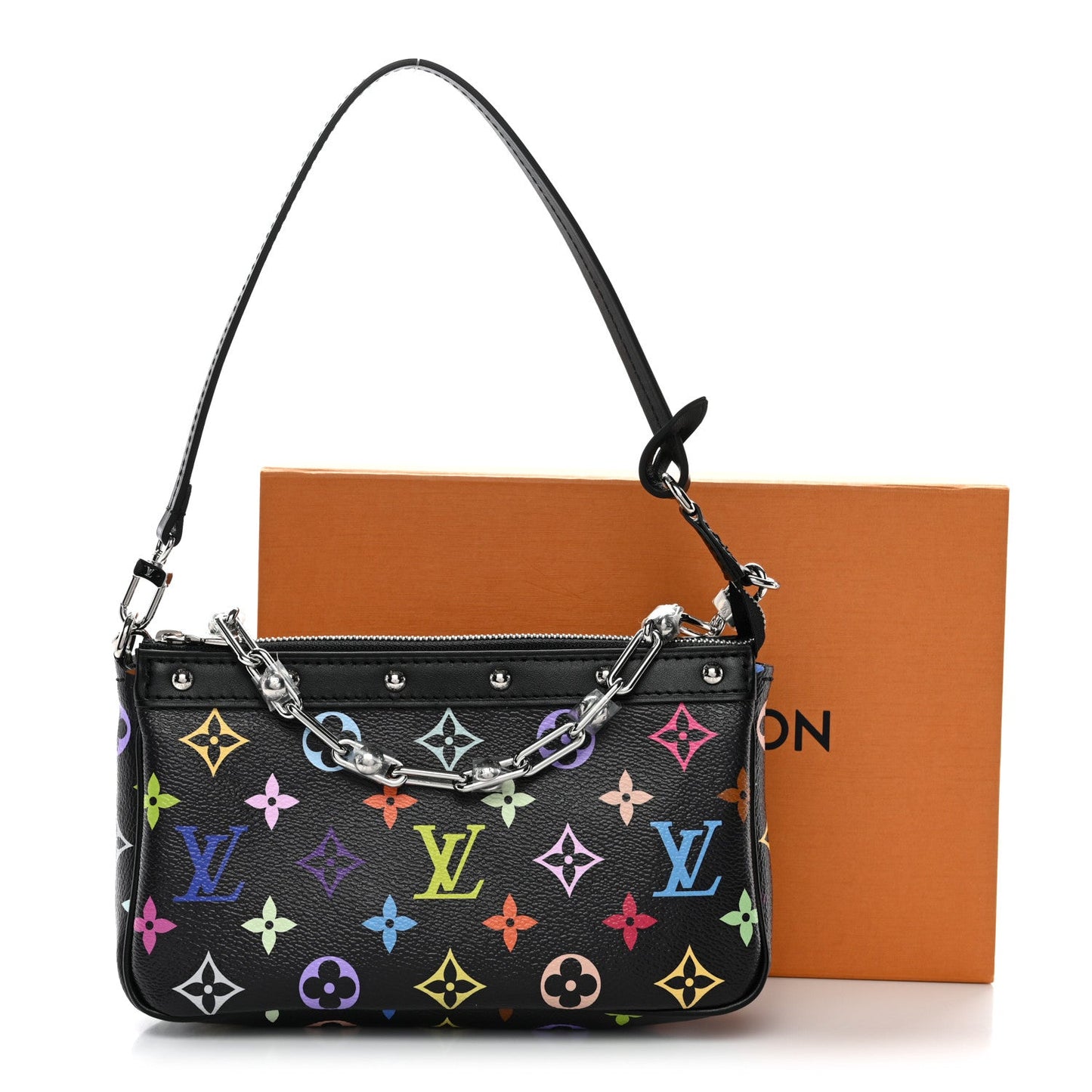 LV X TM Monogram Multicolor Pochette Accessories Black