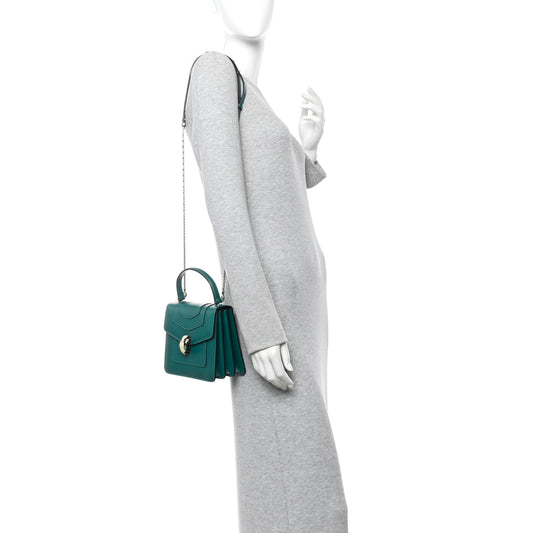 Calfskin Serpenti Forever Top Handle Emerald Green