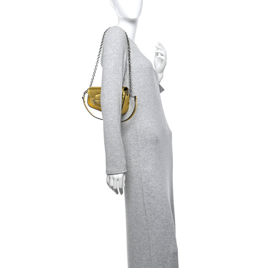 Metallic Demetra Mini Horsebit 1955 Asymmetric Shoulder Bag Gold
