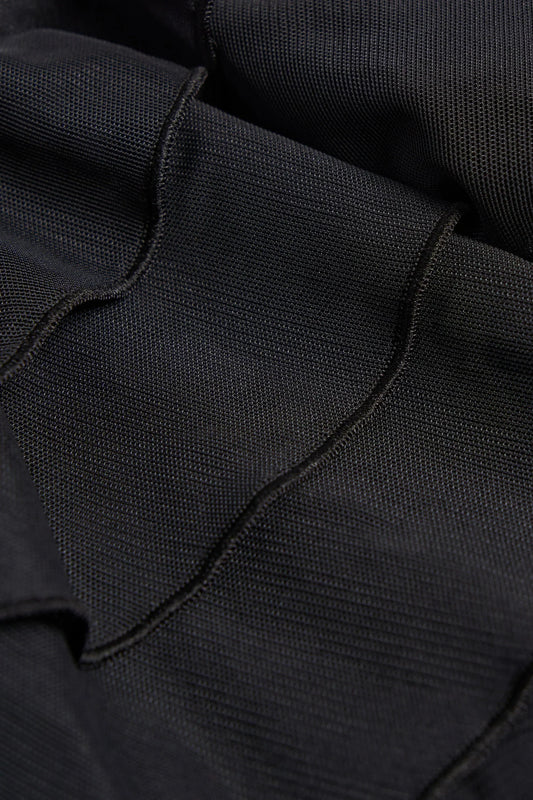 Ruffled Halterneck Bodysuit in Black
