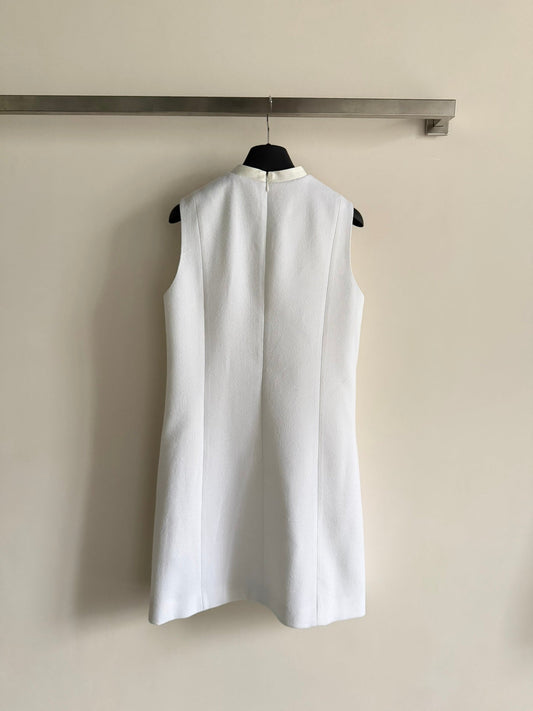 CD 26s Sleeveless Dress White Cotton 352897