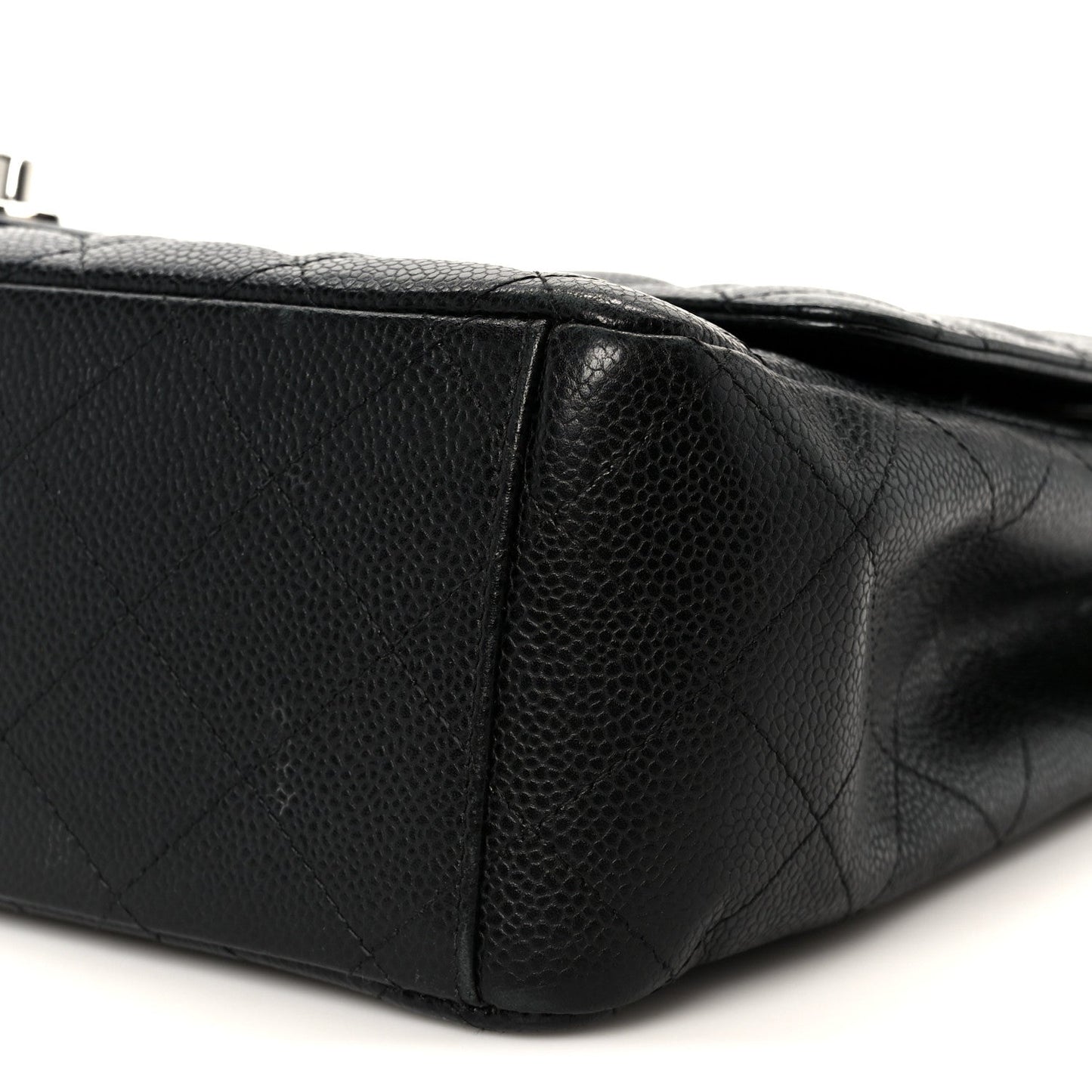 Caviar Quilted Maxi Double Flap Black