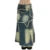 Women Denim Skirt y2k Aesthetic Grunge Fairycore Pentagram Pattern Long Skirts with Tassels 2000s Skirt Streetwear