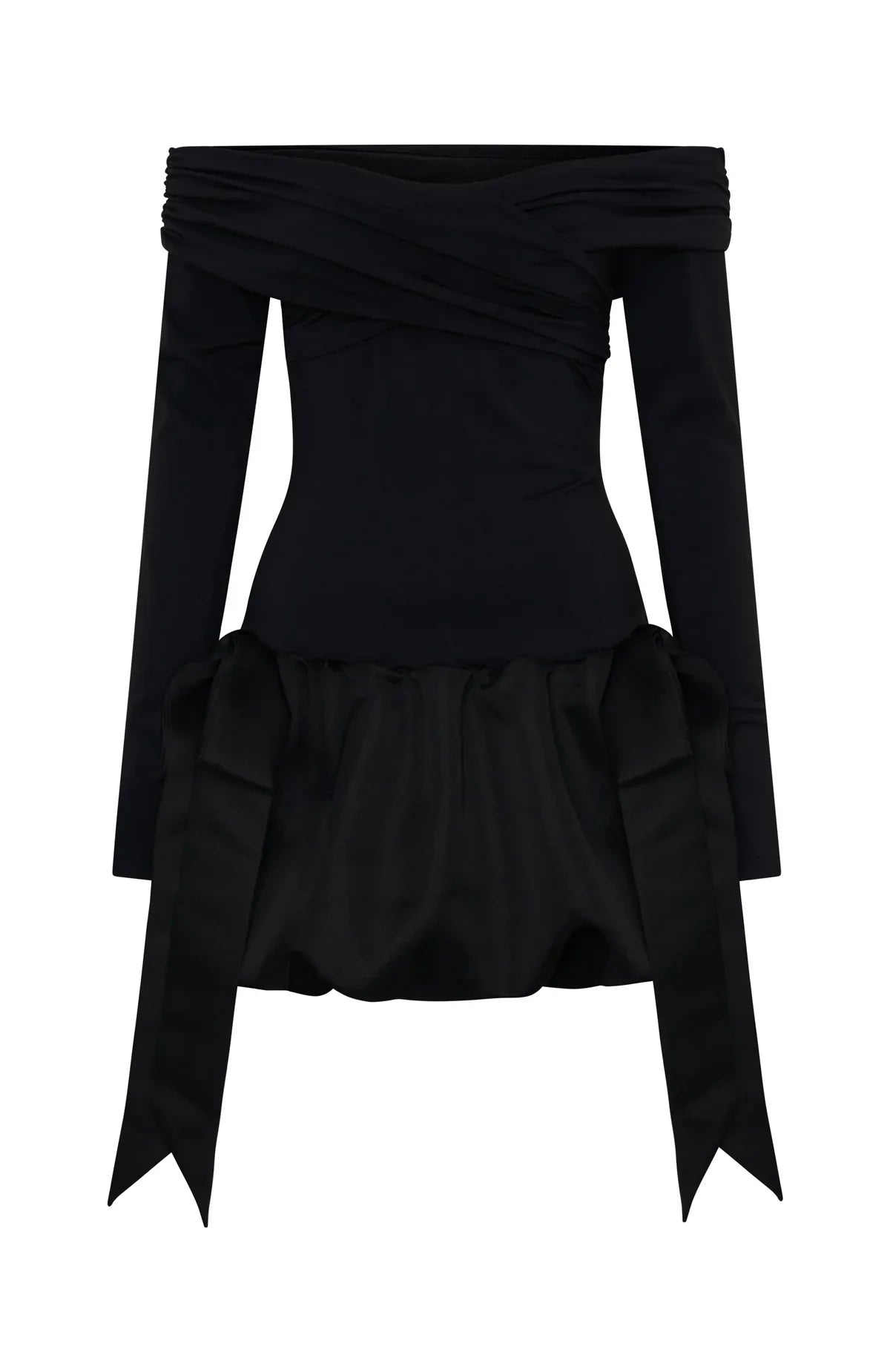 Raise Hell Long Sleeve Mini Dress Black