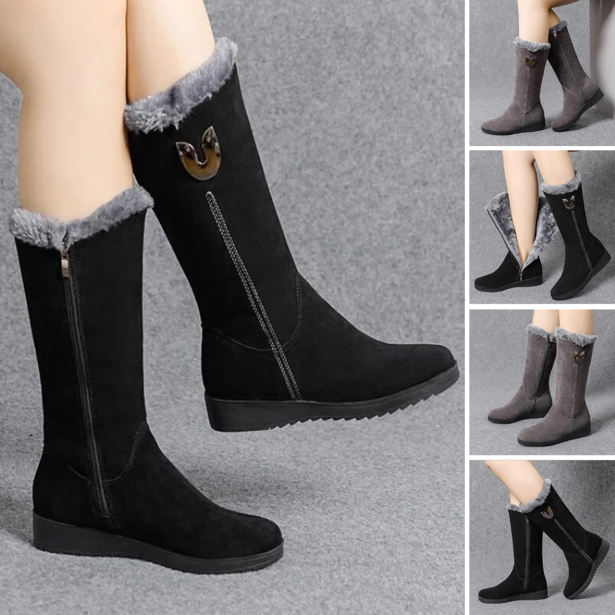 Elegant Suede Flat Ankle Boots with Zipper and for Women | Great for Casual Days