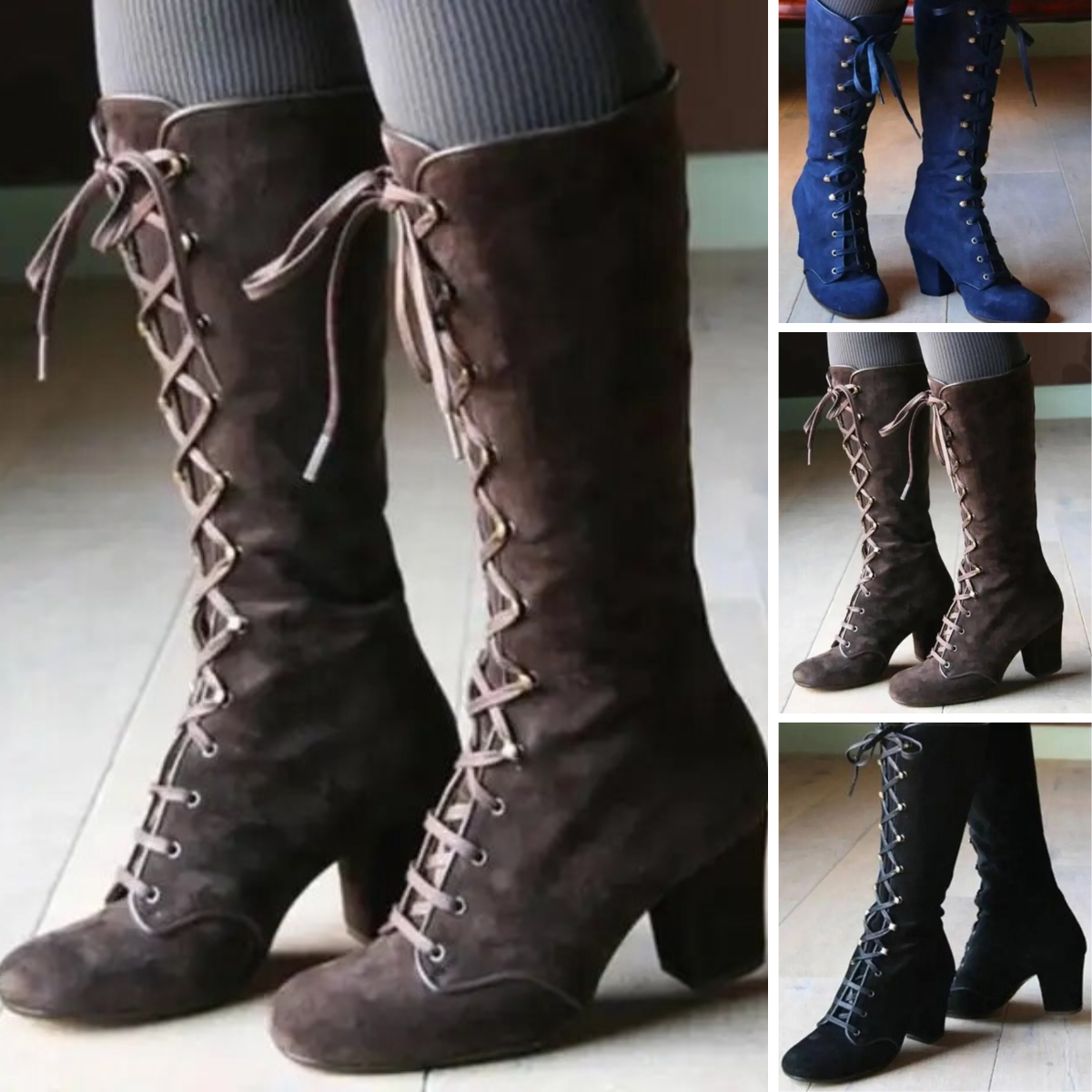 Casual Suede Retro Ankle Boots with Heel for Women | Great for Casual Days