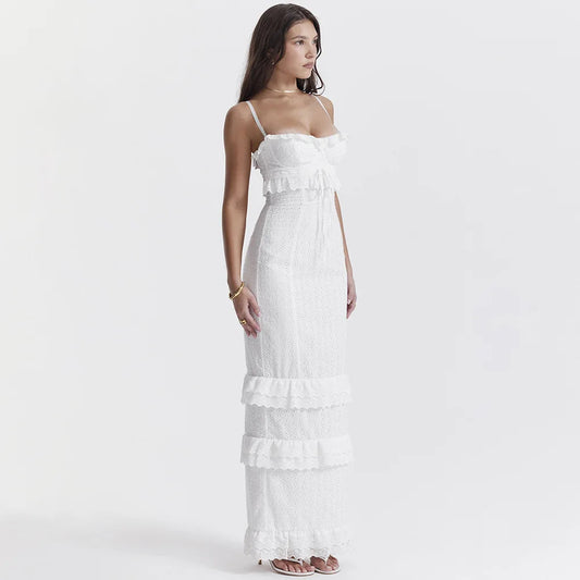 Ashlei - Elegant Embroidered Maxi Dress for Women