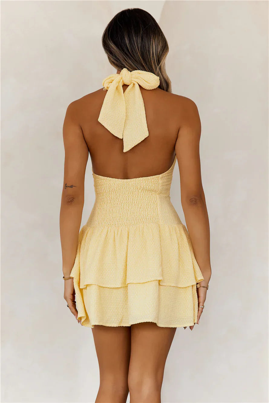 Enchanted Evenings Halter Mini Dress