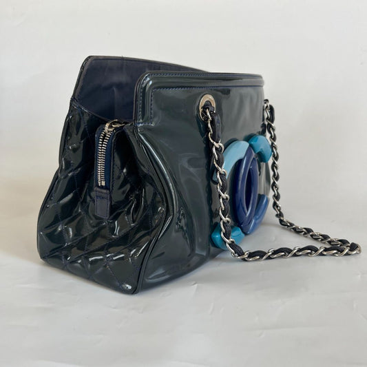 Chanel Navy Blue CC Lipstick Tote Bag