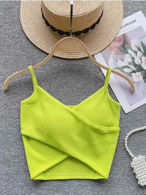 Irregular Casual Sport Camisole Women Strap Design Solid Fashion 2025 Y2K Elegant Ladies Chic Slim Tank Tops