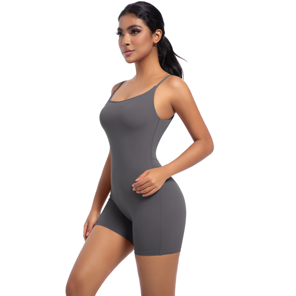 Mallas deportivas de una pieza para mujer, con tirantes de yoga, tacto nude, para primavera y verano, para baile de alta intensidad y fitness.