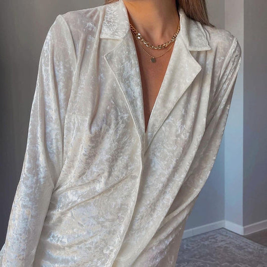 Ropa de mujer, principios de primavera, manga larga, top holgado, pantalones de pierna ancha, ropa de casa, conjunto de traje informal tipo blazer holgado