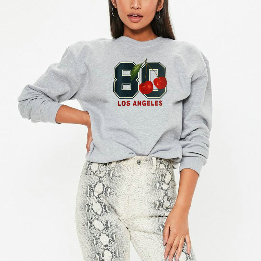 Sudadera holgada de manga larga con cuello redondo y hombros descubiertos para mujer, estilo hipster urbano, ropa informal para otoño e invierno.