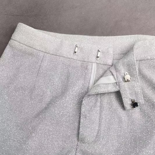 Blazer brillante de primavera y verano, ropa interior, pantalones de pierna recta, traje