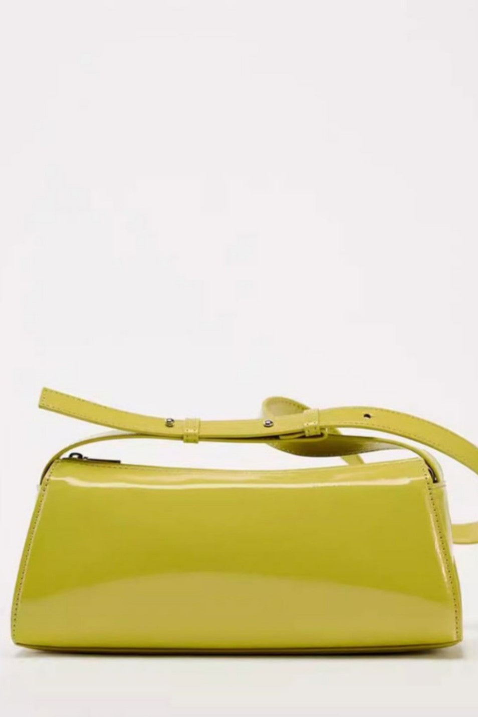 Bolso baguette de piel con espejo Jamie